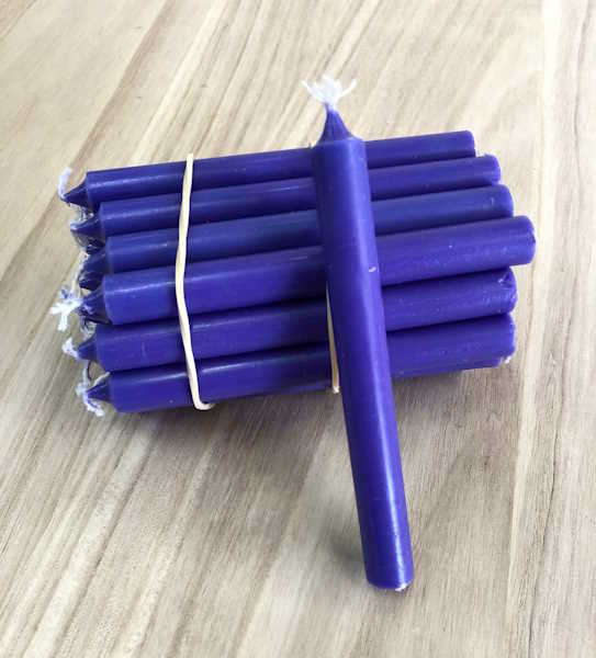Vela Bujía Morada 10 cm